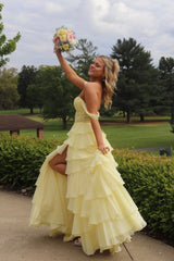 Hot Pink Off-Shoulder A-Line Corset Gown