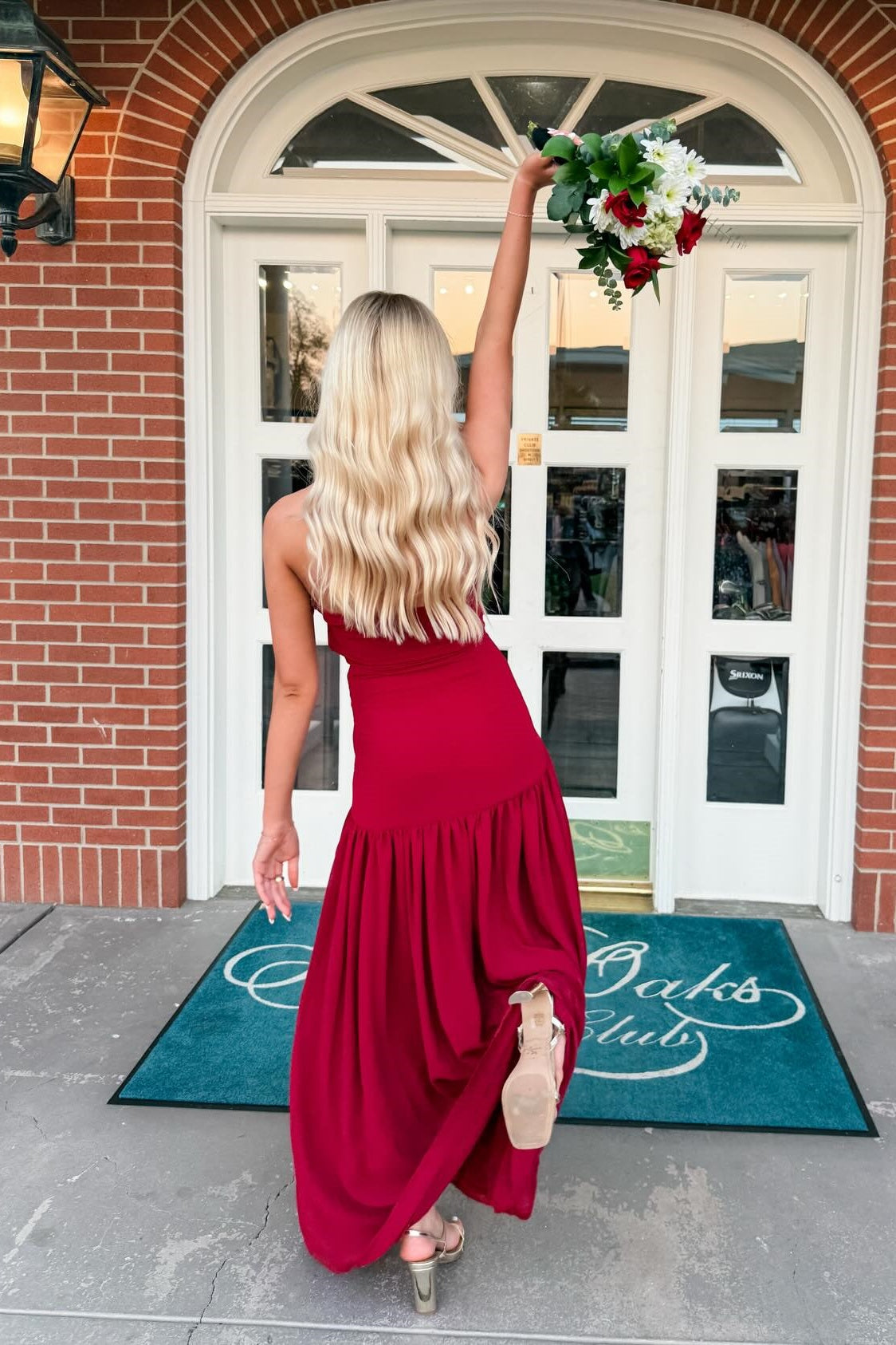 Strapless Light Blue Chiffon Long Maxi Dress