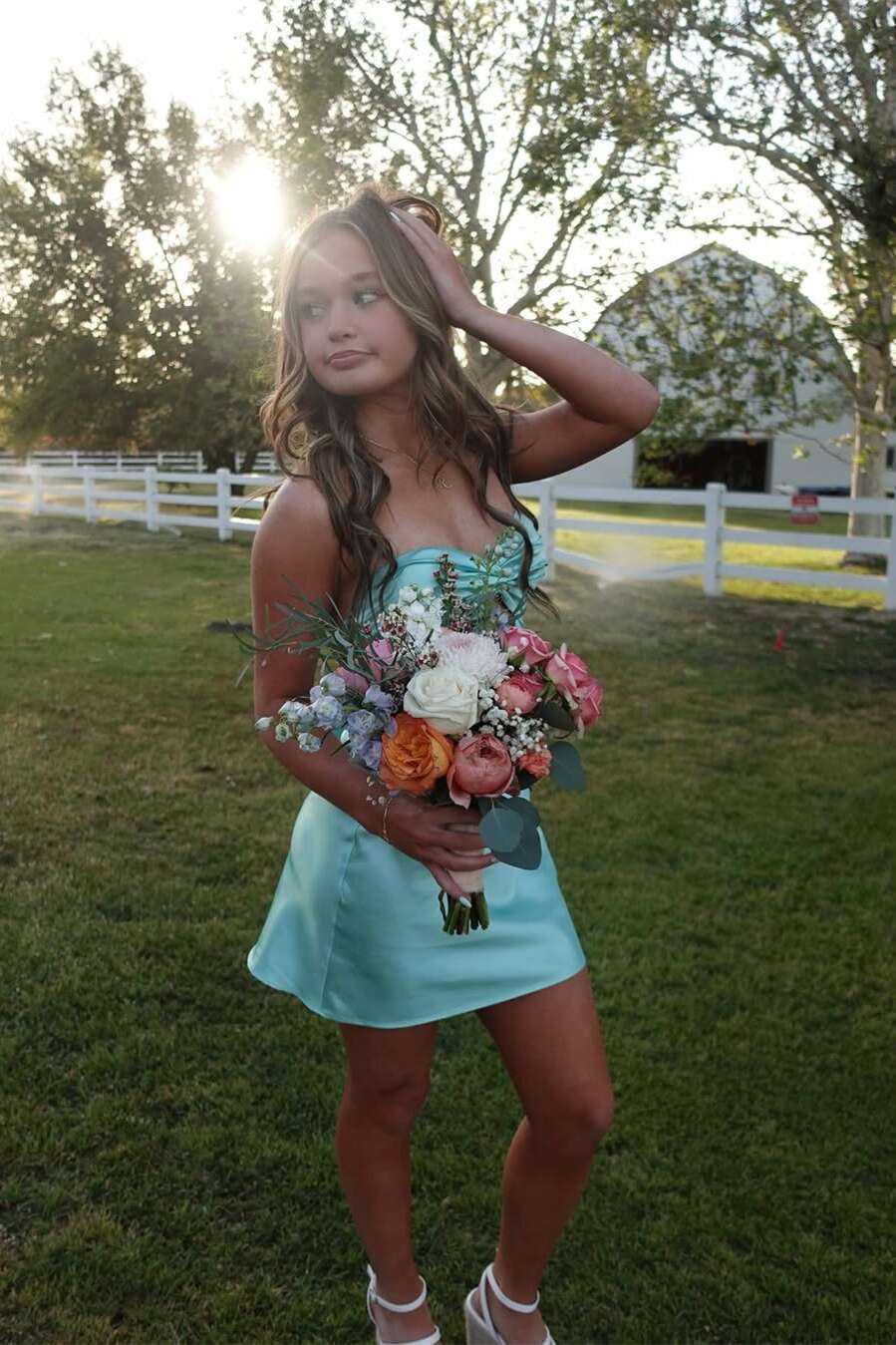 Mint Green Strapless Twist Cutout Mini Dress