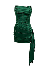Burgundy Satin Bodycon Mini Dress