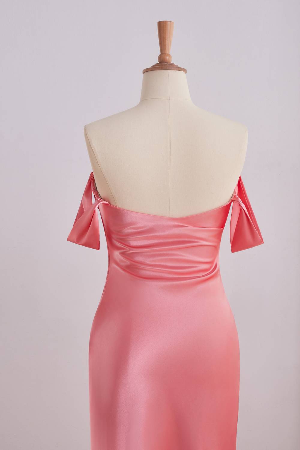 Pink Off-the-shoulder Fitted Long Mermaid Prom Dress