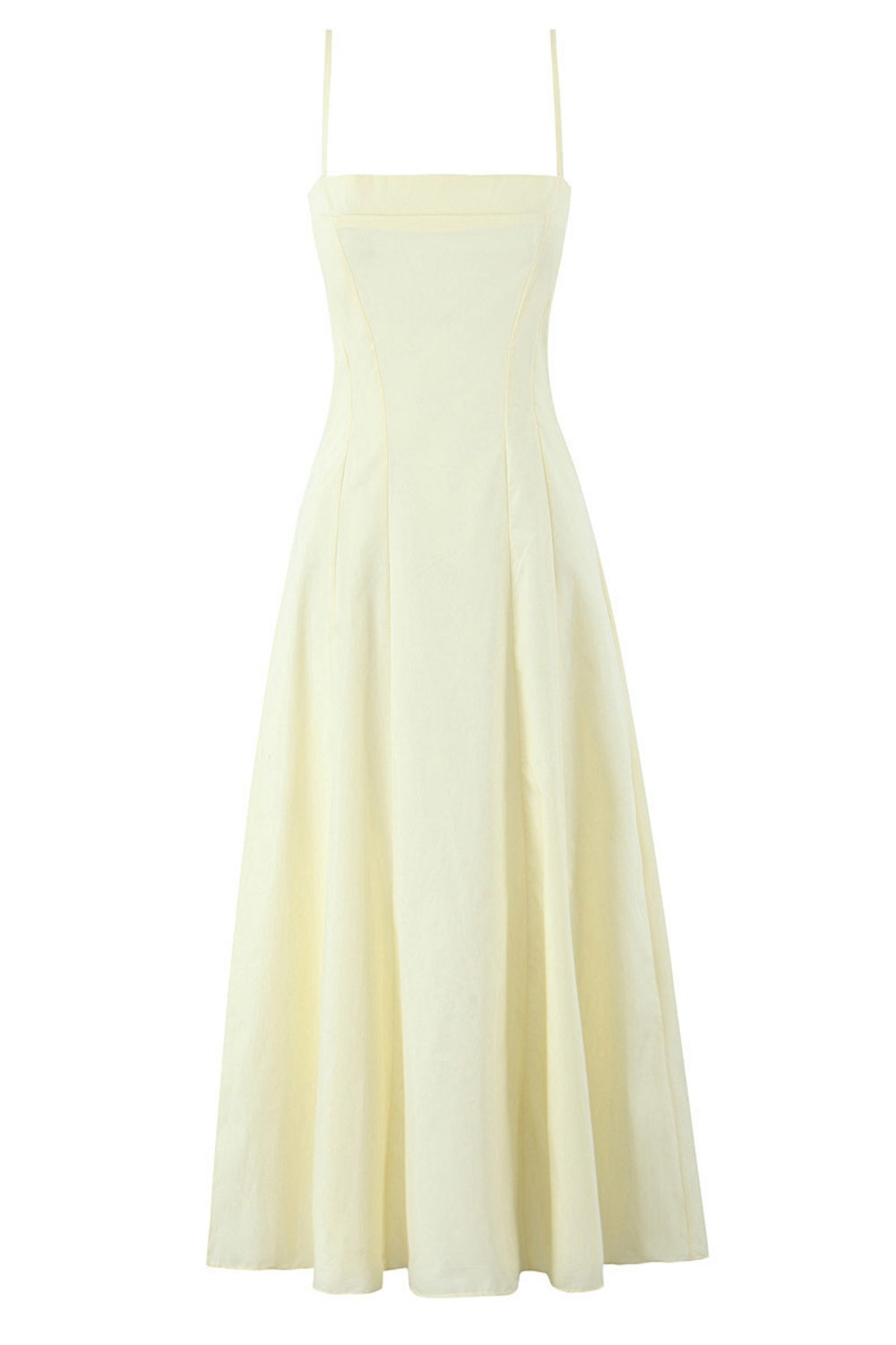 Spaghetti Strap Blue A-line Long Dress