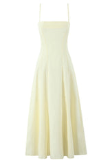 Spaghetti Strap Blue A-line Long Dress