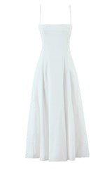 Spaghetti Strap Blue A-line Long Dress