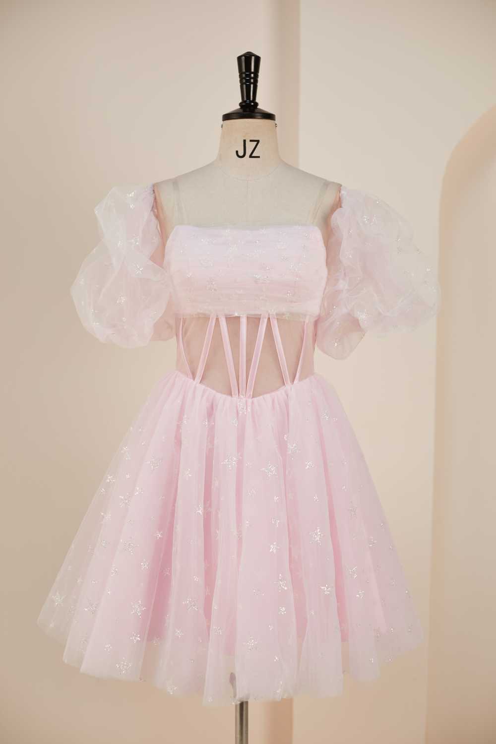 Lilac Printed Tiered Dress