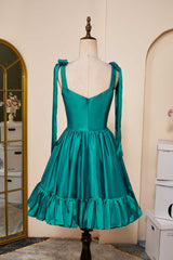 Turquoise Straps A-line Short Homecoming Dress