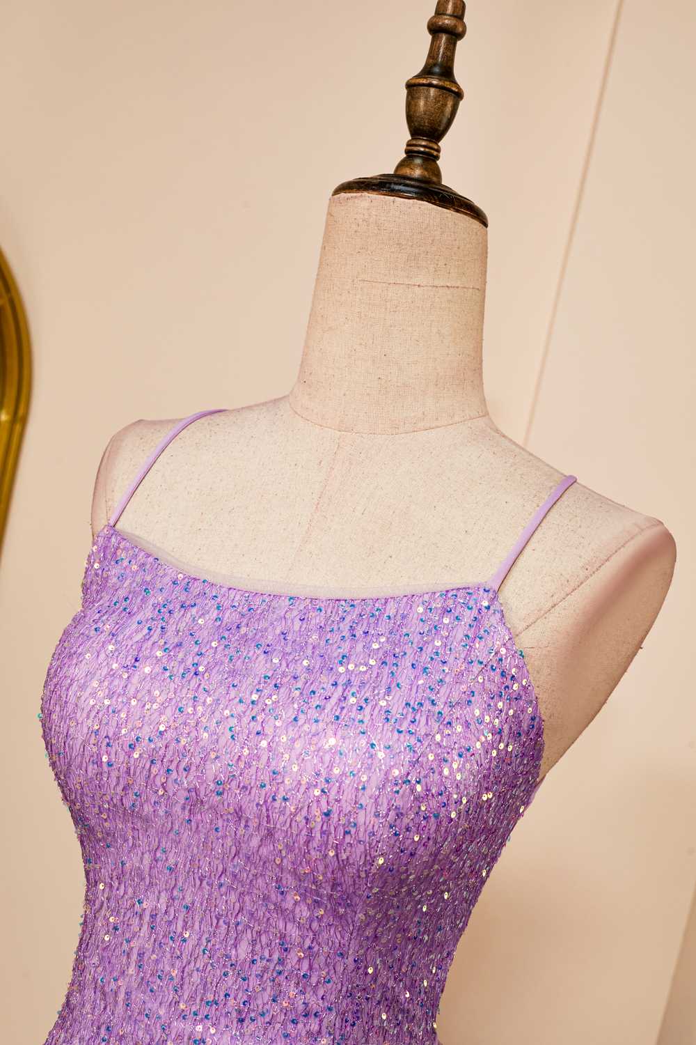 Sparkle Lilac Sequin Tight Mini Dress