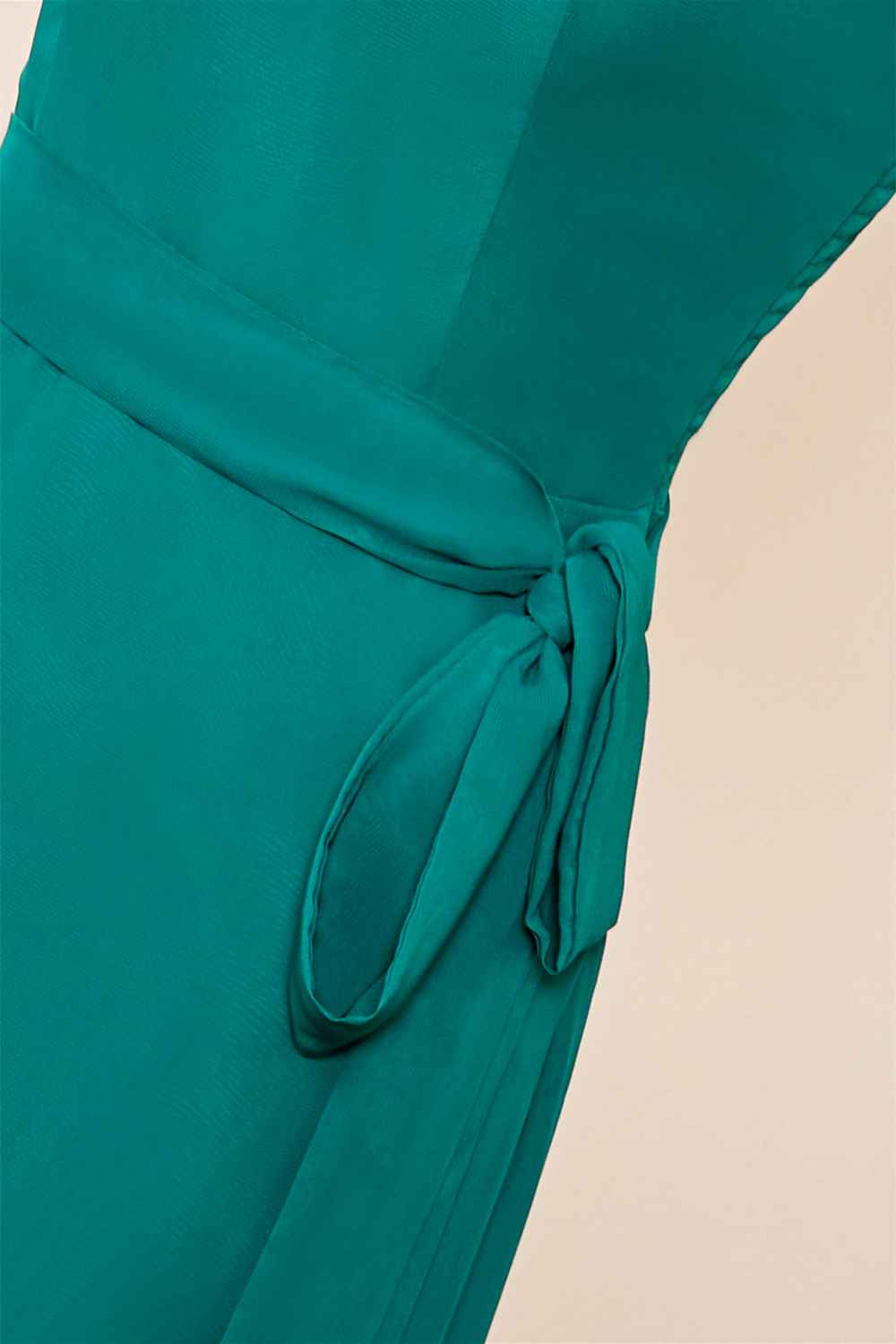 Emerald Concise A-line Chiffon Ruffles Bridesmaid Dress