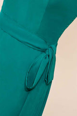 Emerald Concise A-line Chiffon Ruffles Bridesmaid Dress