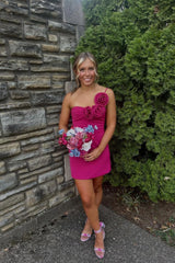 One-Shoulder Yellow Mini Dress