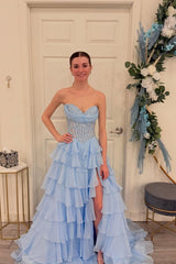 Hot Pink A-Line Ruffle Sweetheart Dress