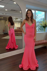 Lilac Backless Mermaid Long Formal Dress