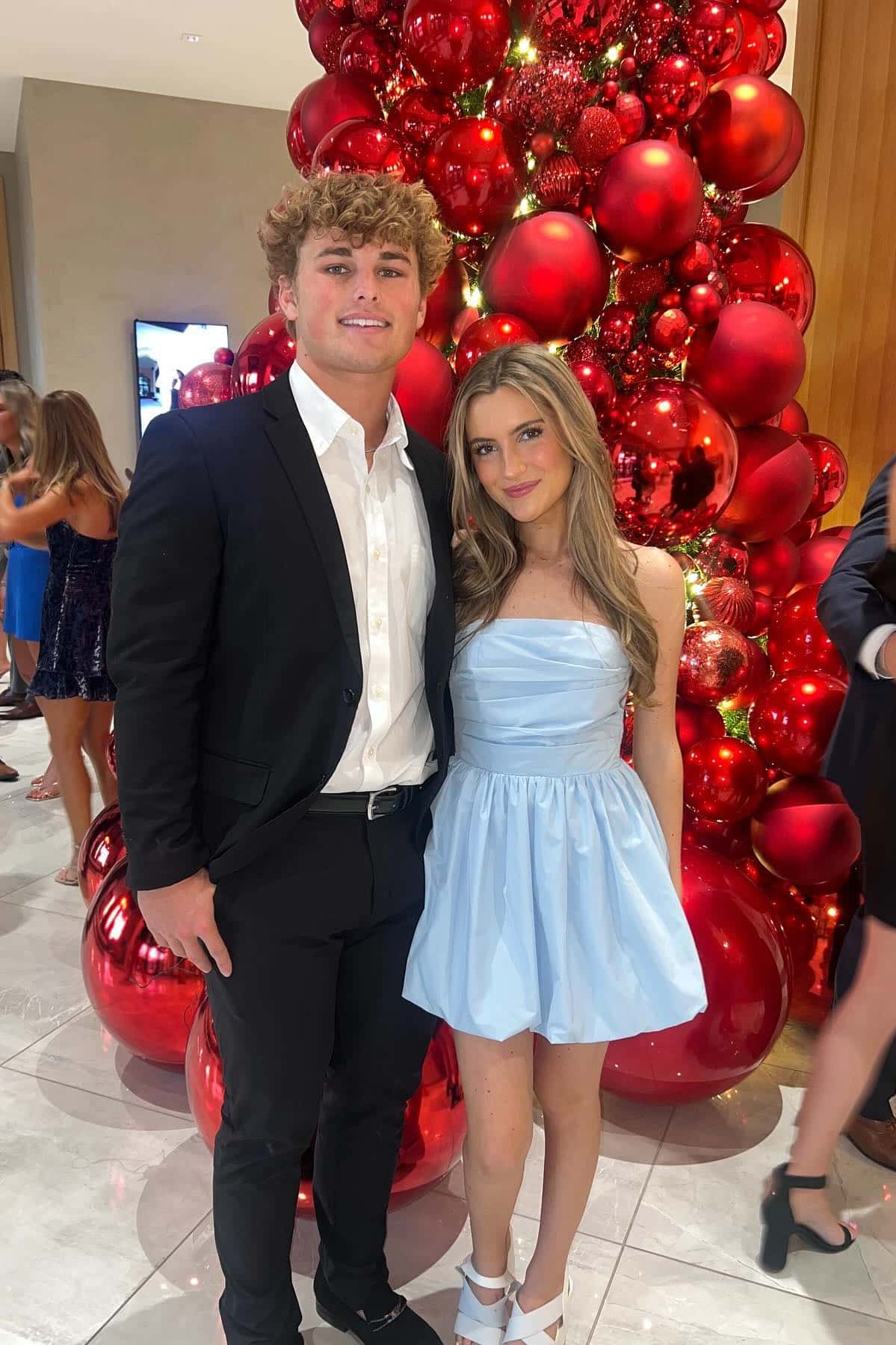 Strapless Pink A-line Short Bubble Dress