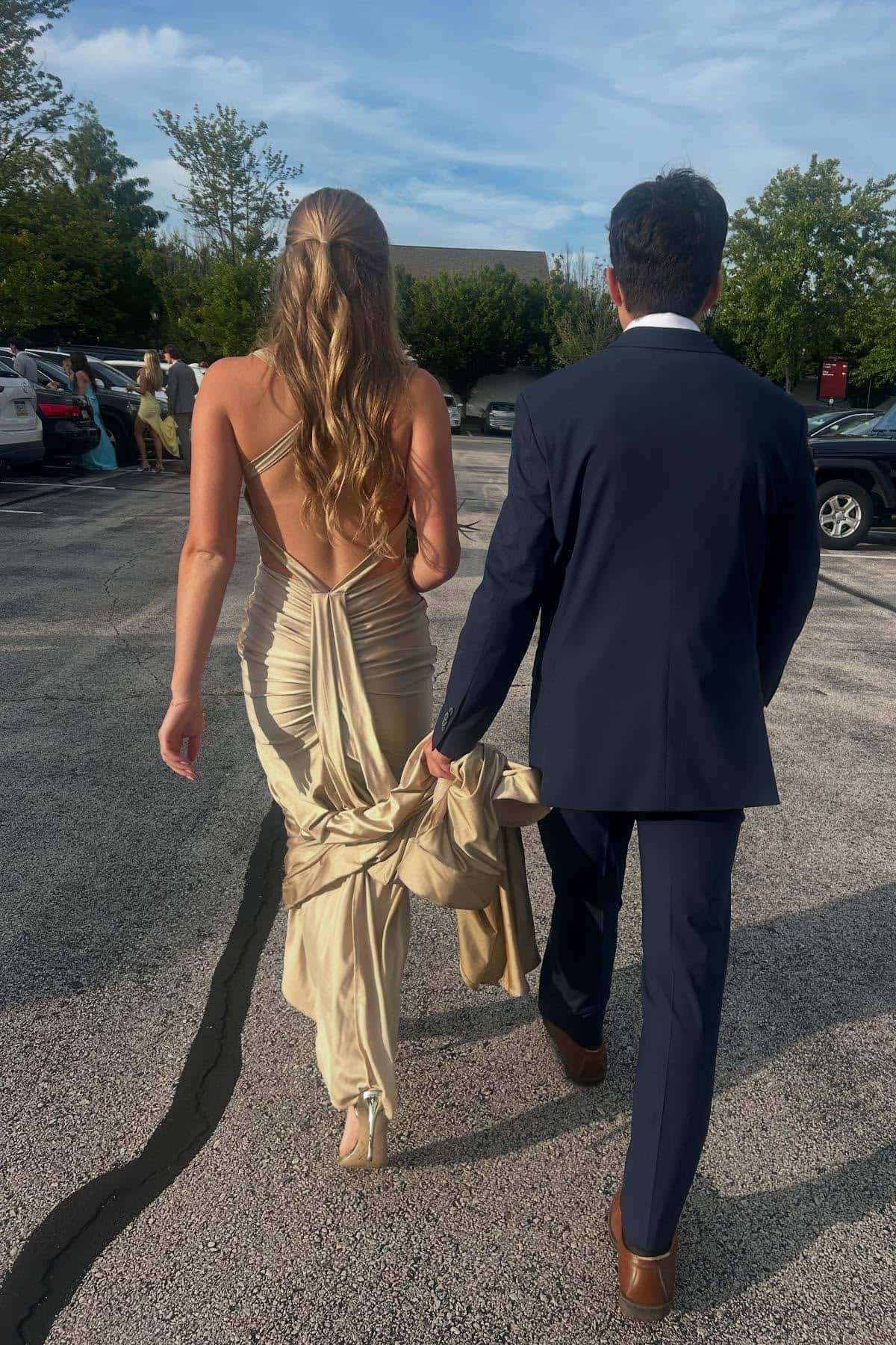 V-neck Red Mermaid Long Dress with Train