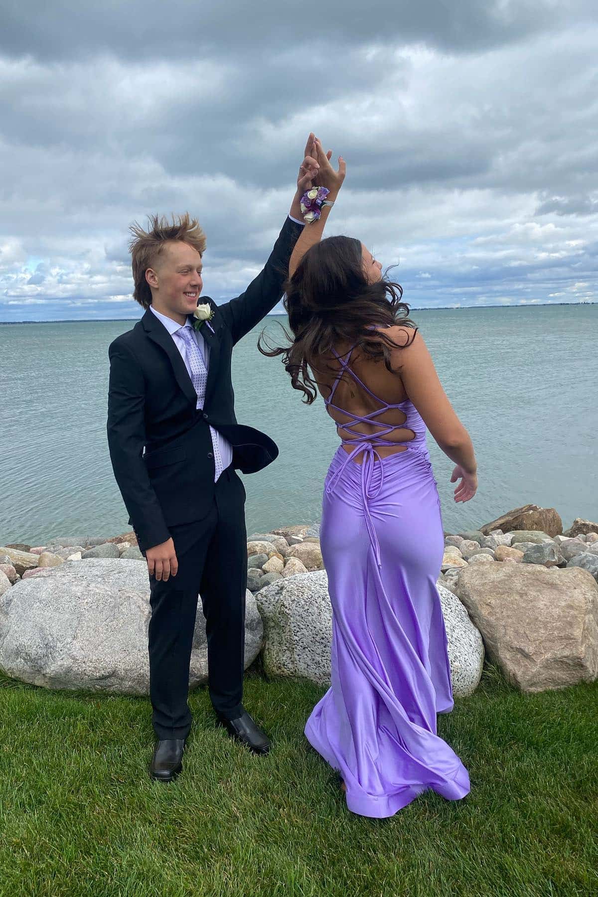 Purple Mermaid Straps Long Formal Dress