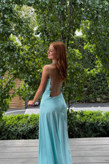 Pink Soft Satin Ruched Long Formal Dress