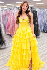 Light Blue Sweetheart Bow Corset Ruffle Dress