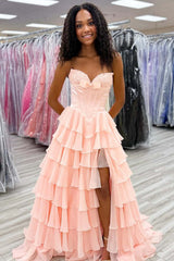 Light Blue Sweetheart Bow Corset Ruffle Dress