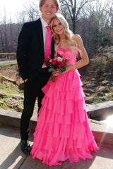 Light Blue Sweetheart Bow Corset Ruffle Dress