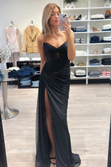 Sheer Corset Yellow Draped Long Formal Dress