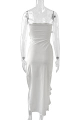 Yellow Strapless Ruffle Fittted Formal Dress