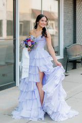 Hot Pink Sweetheart Ruffled A-Line Floor-Length Dress