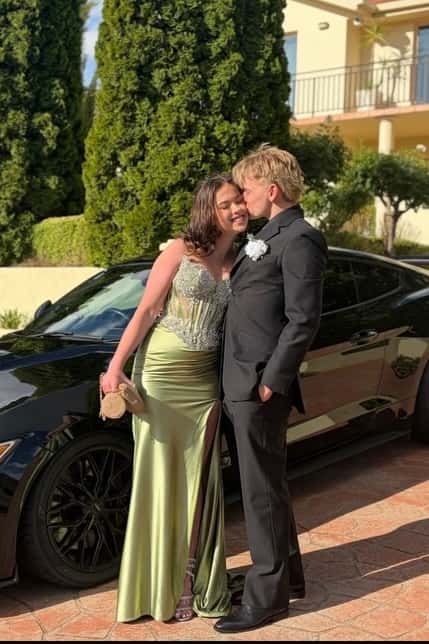 Luxurious Blue Satin Ruched Long Prom Dress