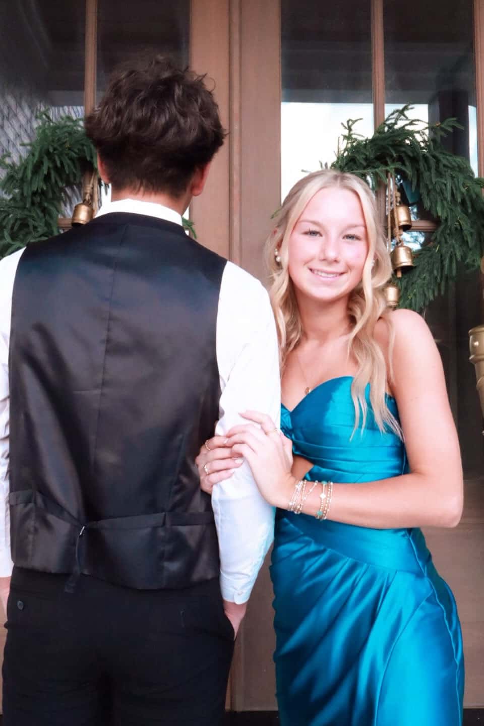Blue Ruched Keyhole Mermaid Long Prom Dress