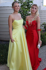 Sage Green Ruched Satin A-line Prom Gown