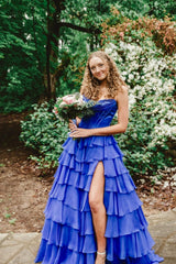 Sweetheart Yellow Ruched Corset Ruffle Long Dress