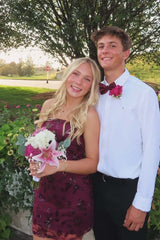 Strapless Beaded Floral Blue Tight Mini Dress