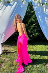 V Neck Lavender Mermaid Long Formal Dress