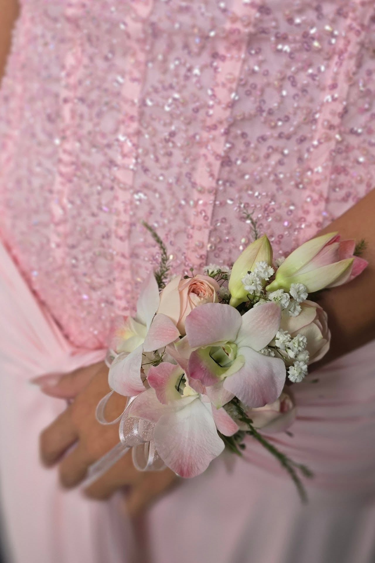 Pink Corset Fitted Maxi Long Dress