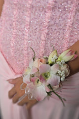 Pink Corset Fitted Maxi Long Dress