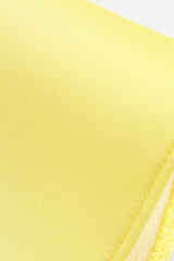 Straps Yellow Tiered Short Dress with Cut-out