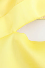 Straps Yellow Tiered Short Dress with Cut-out