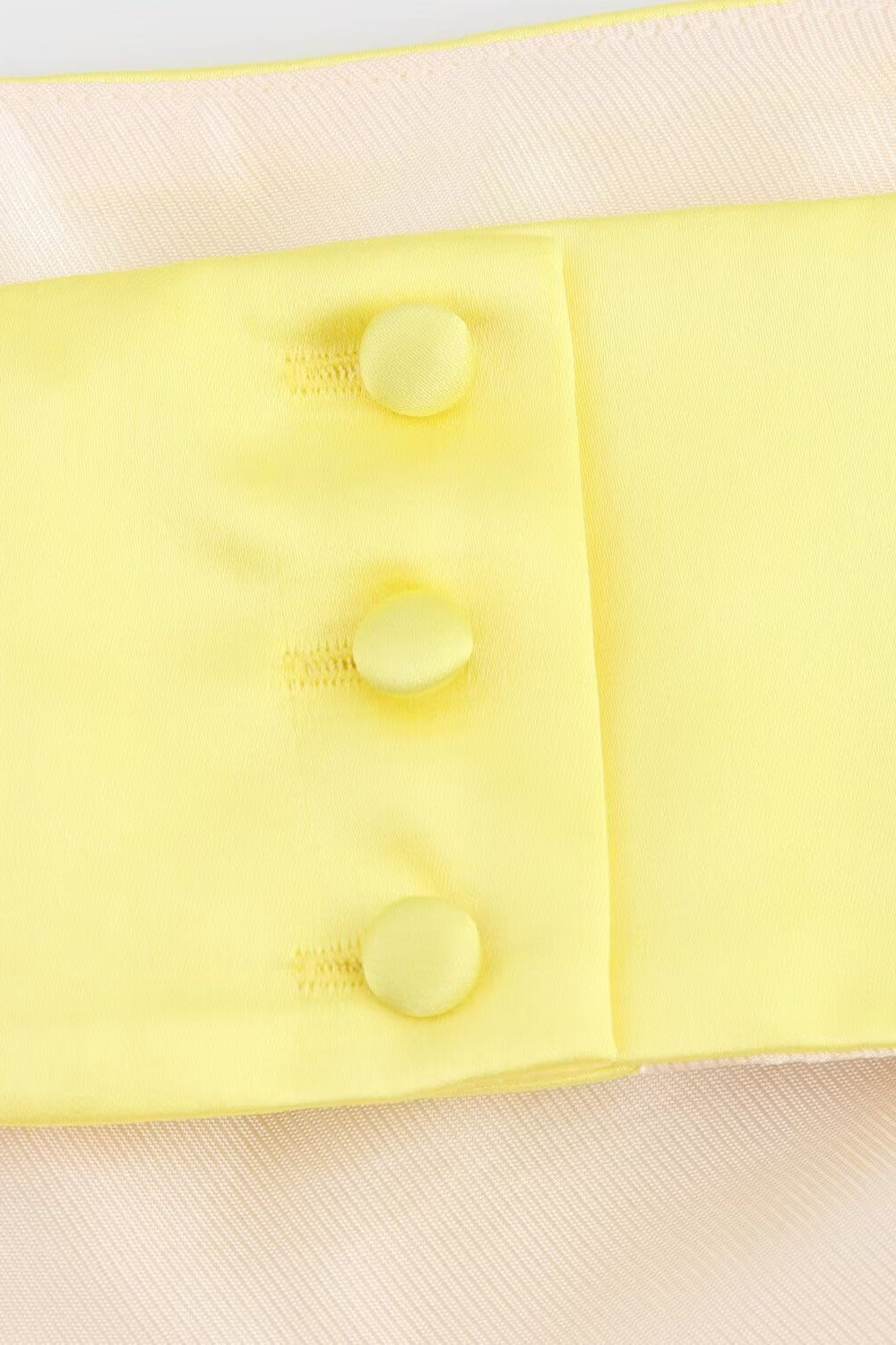 Straps Yellow Tiered Short Dress with Cut-out