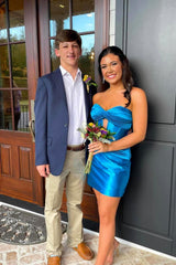 Sweetheart Red Ruched Tight Short Homecoming Dress