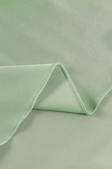 Cowl Neck Green Ruffle Tiered Short Dress