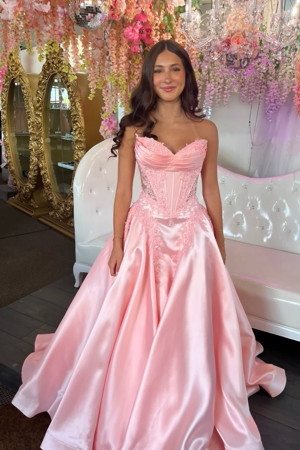 Light Blue Sweetheart A-Line Floor-Length Dress